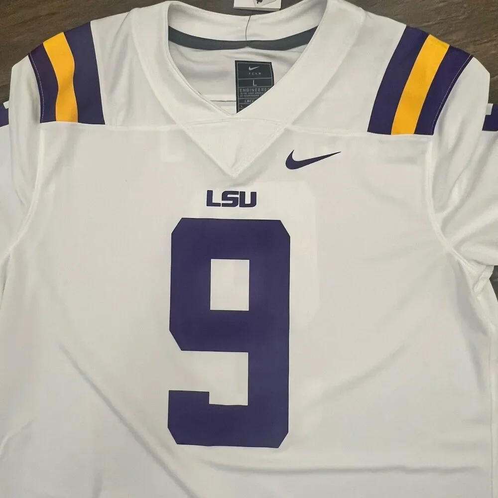 Joe Burrow Burreaux LSU Tigers Nike College Football Jersey Men XL BV7381-104